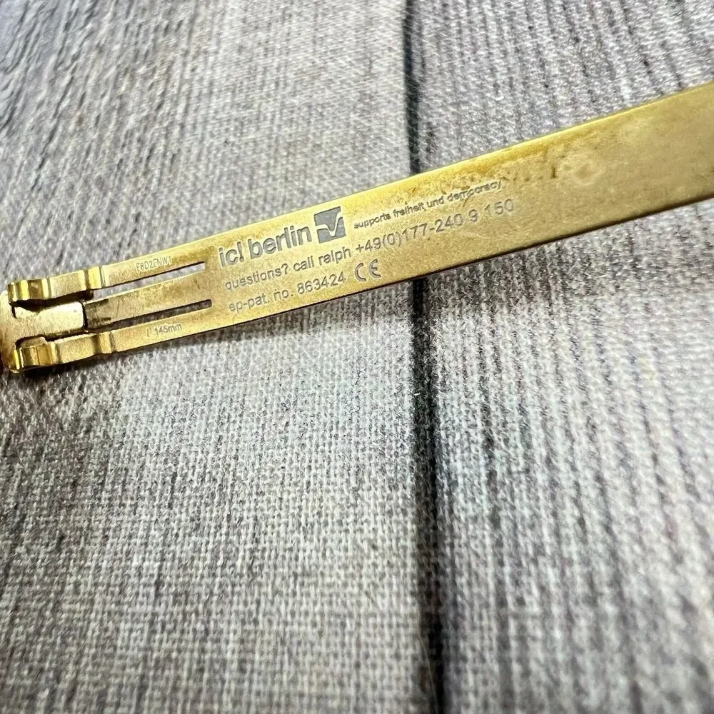 ic! BERLIN 125 FOXWEG AUTHENTIC EYEGLASSES MATT GOLD 47 – 22 – 145 *FRAME ONLY*